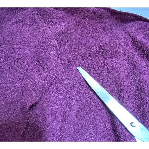 Isabella Womens Large Plum Cape Jacket Cardigan Open Front Lagenlook Pockets New - Picture 5 of 8